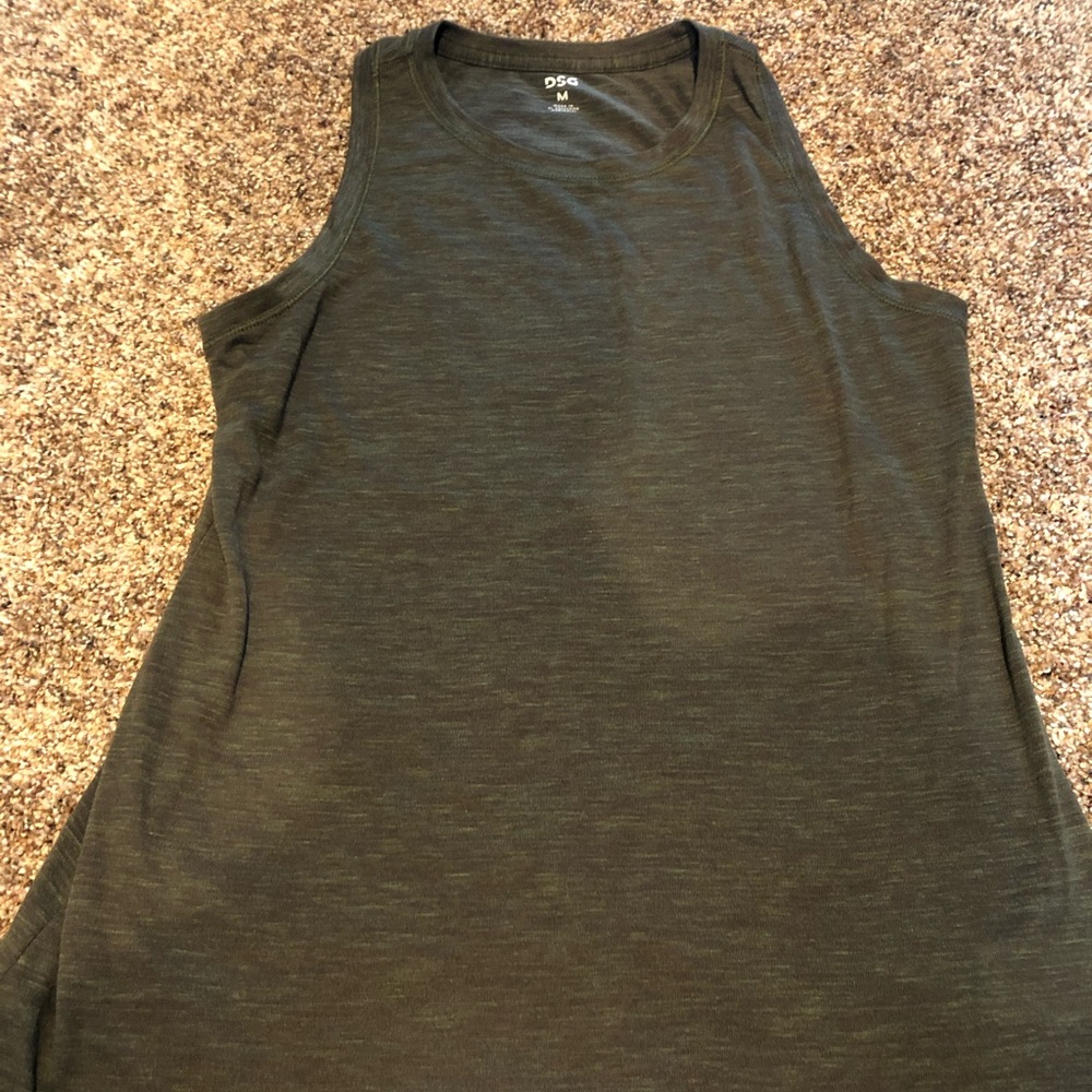 DSG plain dark green tank